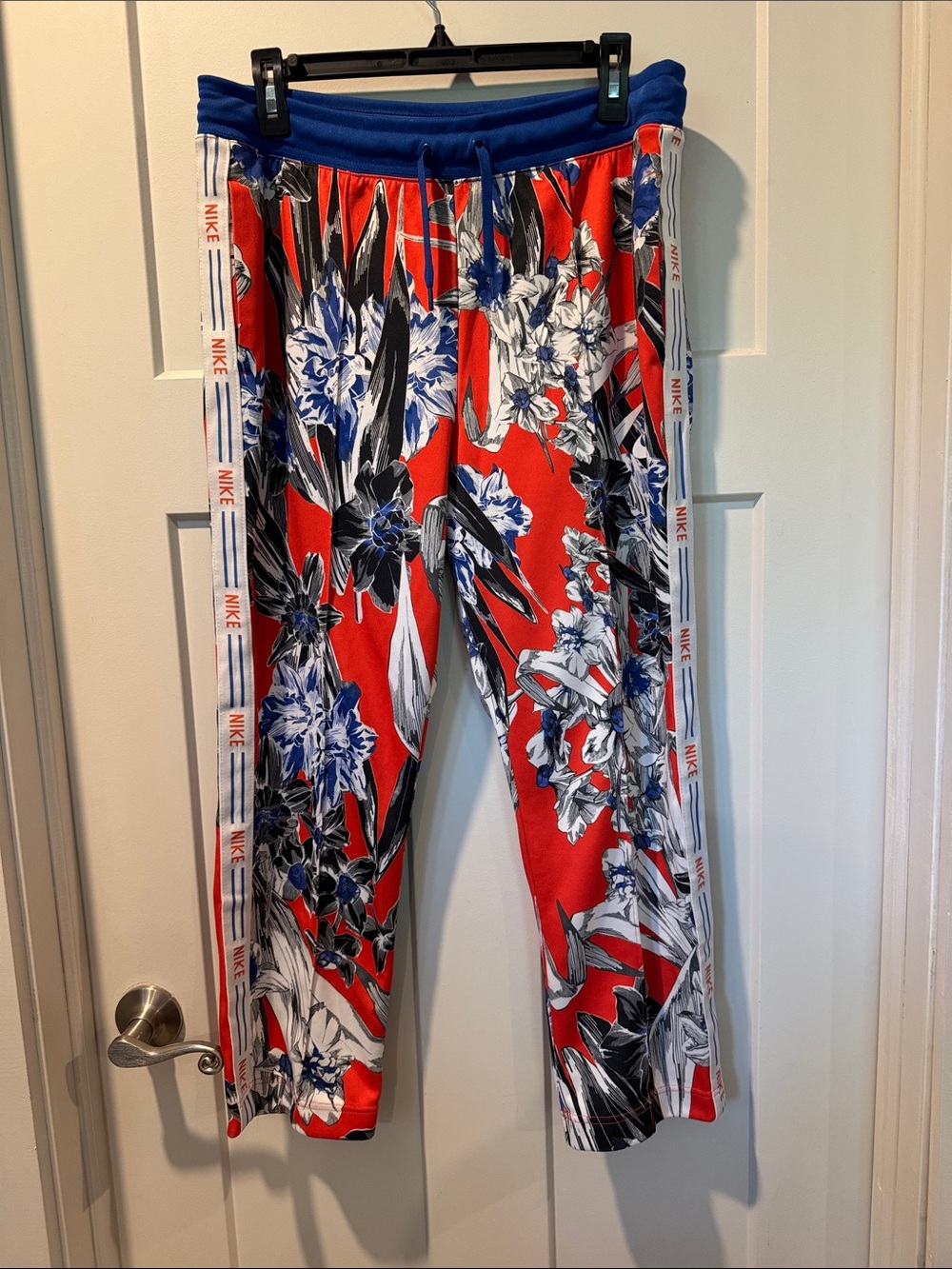 Nike Red Blue White Floral Track Pants